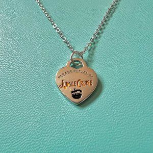 Theme park inspired ride in black enamel sterling silver necklace 18"-20"